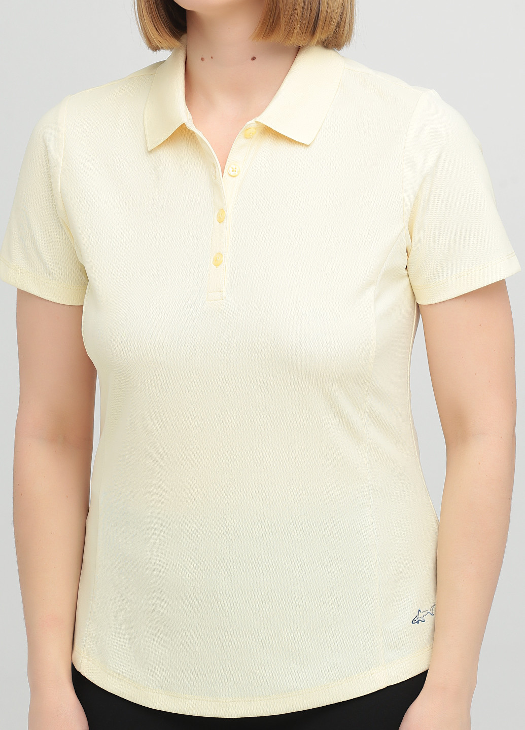 Светло-желтая женская футболка-поло Greg Norman однотонная