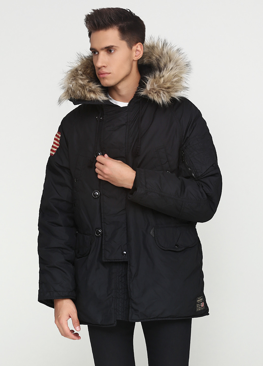 Чорна зимня куртка Ralph Lauren
