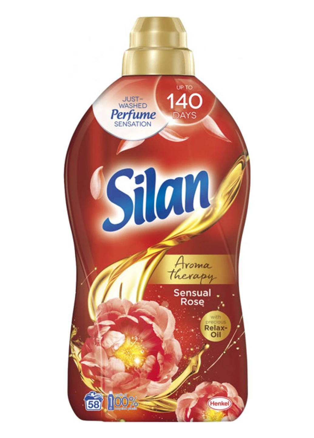 Ополаскиватель для белья Ароматерапия Чувственная роза 1450 мл Silan (248407917)