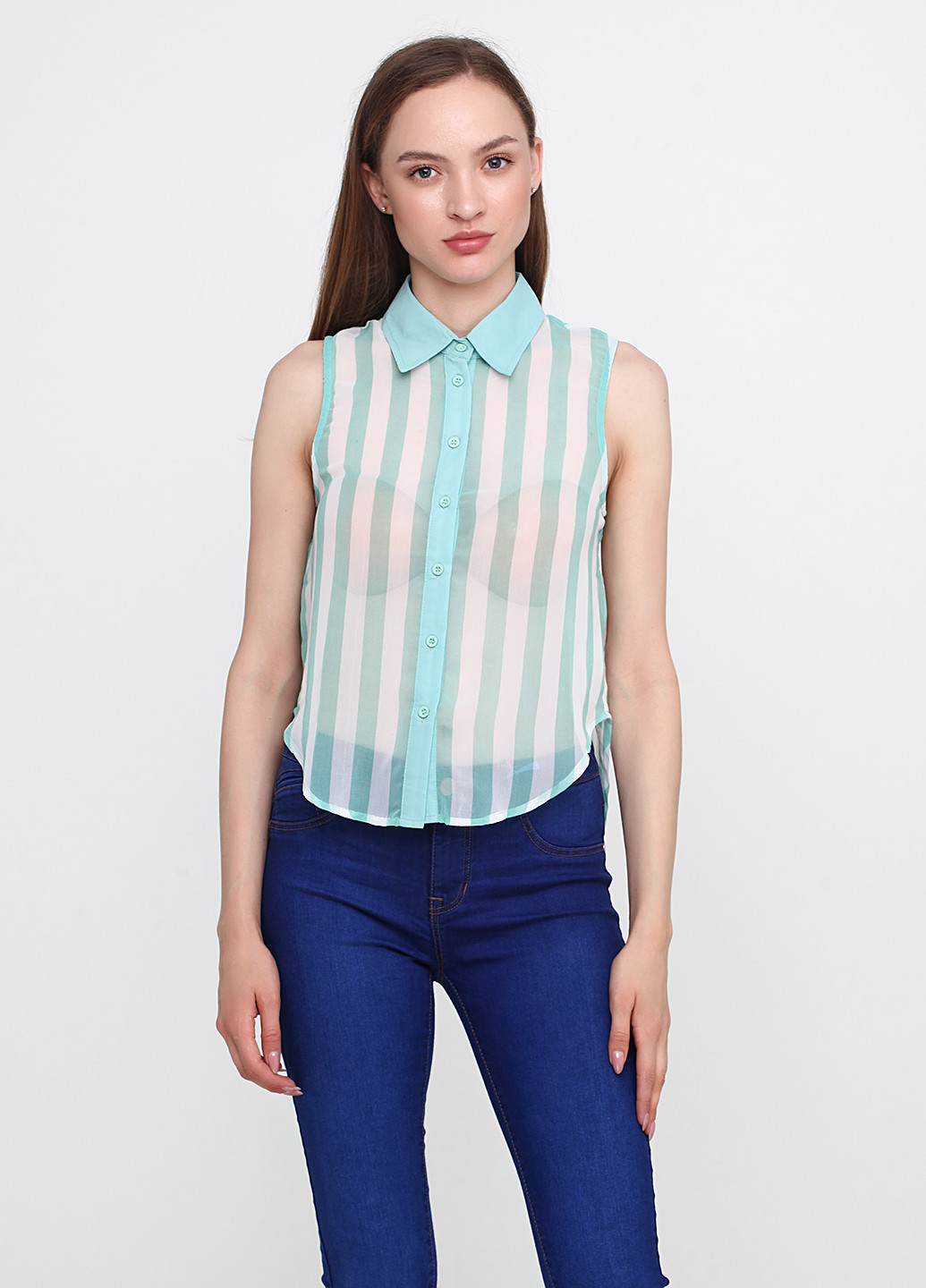 Мятная блуза BLVD