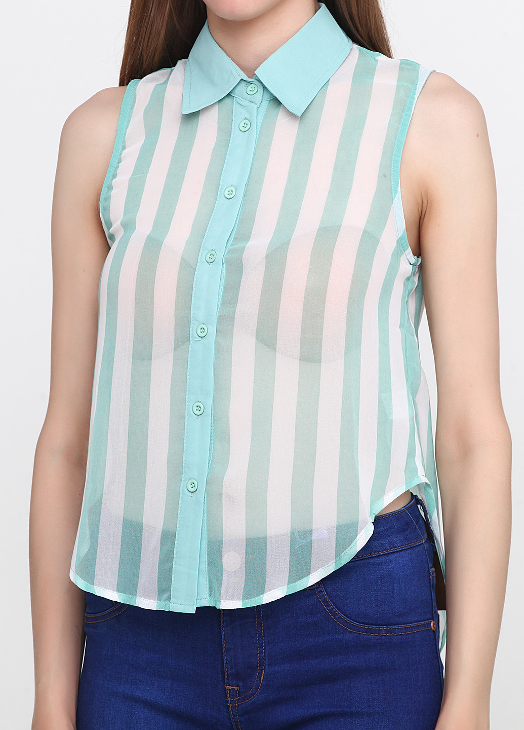 Мятная блуза BLVD