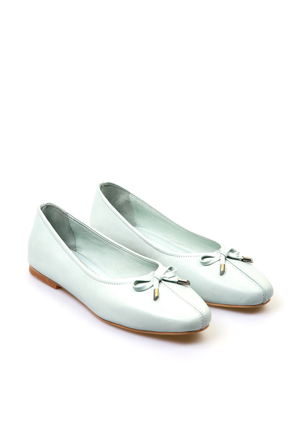 Женские балетки Anna Lucci | мятные однотонные бант натуральная кожа (343082554)