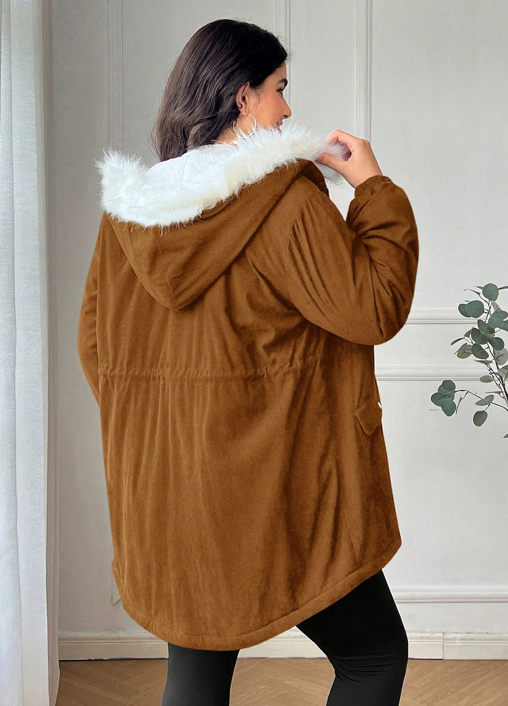 Коричневая зимняя куртка SHEIN