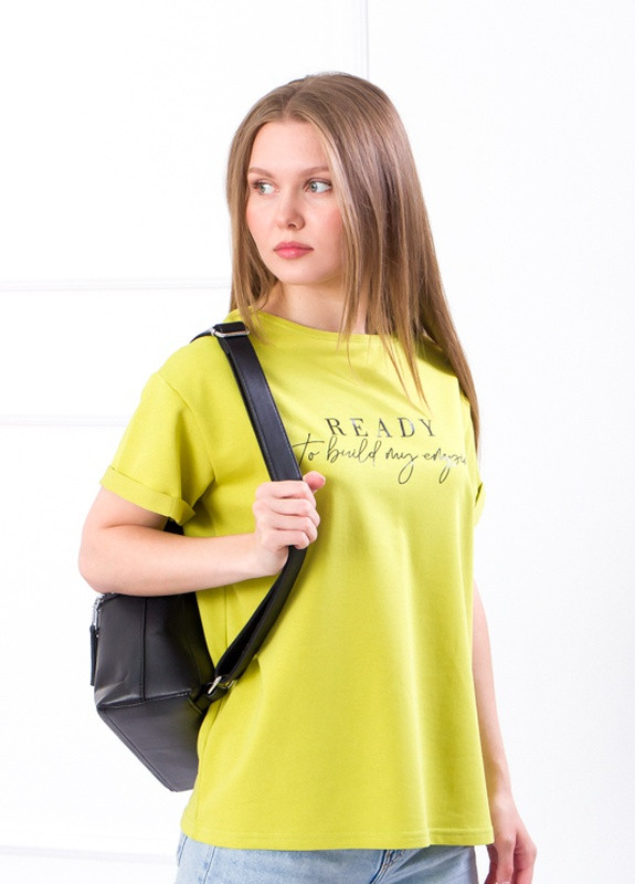 Салатовая летняя футболка женская (p-5927) Носи своє