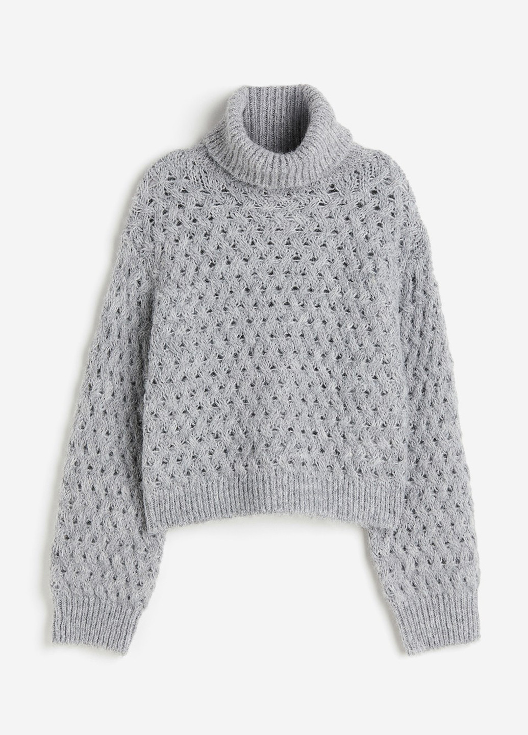 Светло-серый зимний свитер H&M