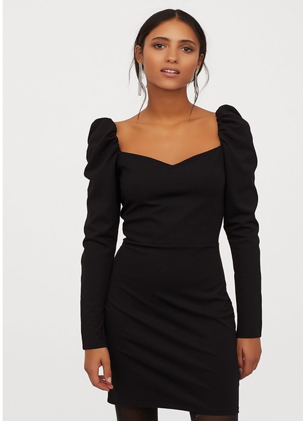 Чорна кежуал сукня футляр H&M однотонна