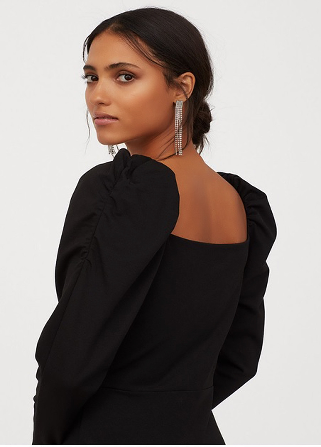 Чорна кежуал сукня футляр H&M однотонна