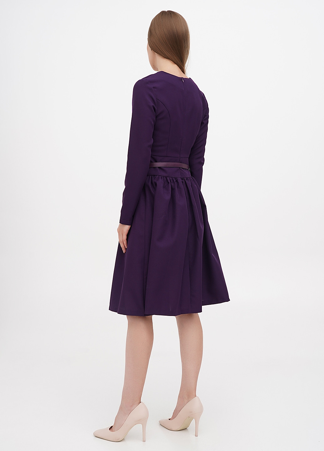 Фіолетова кежуал плаття, сукня кльош Rebecca Tatti однотонна