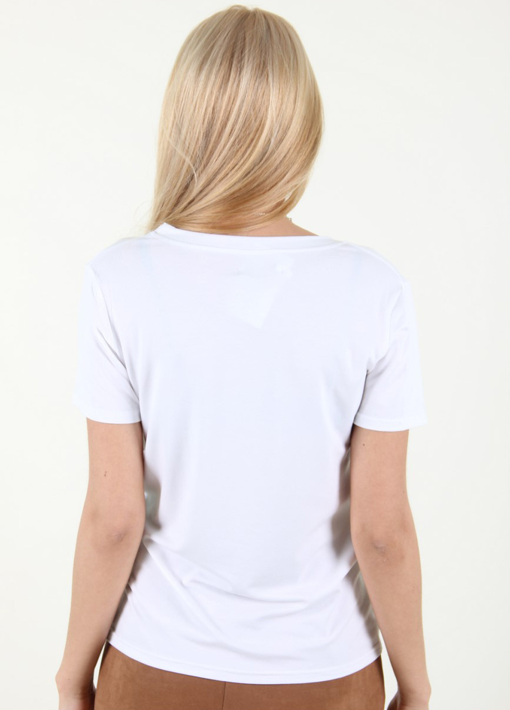 Белая летняя футболки Miss Fashion