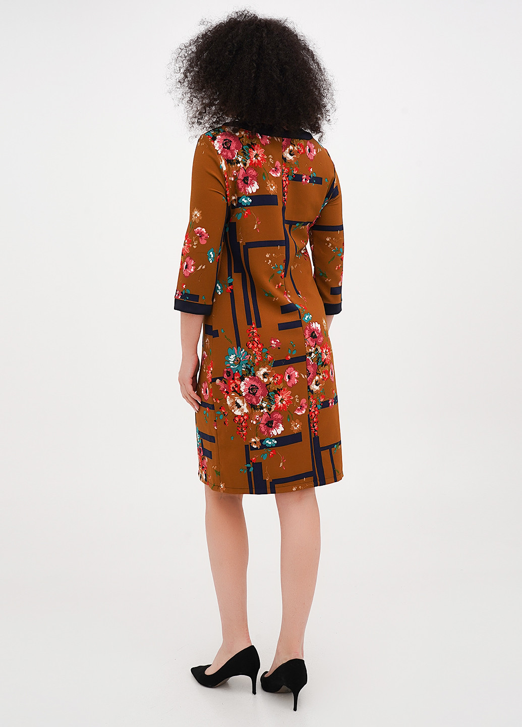Гірчична кежуал сукня футляр Imperial з квітковим принтом