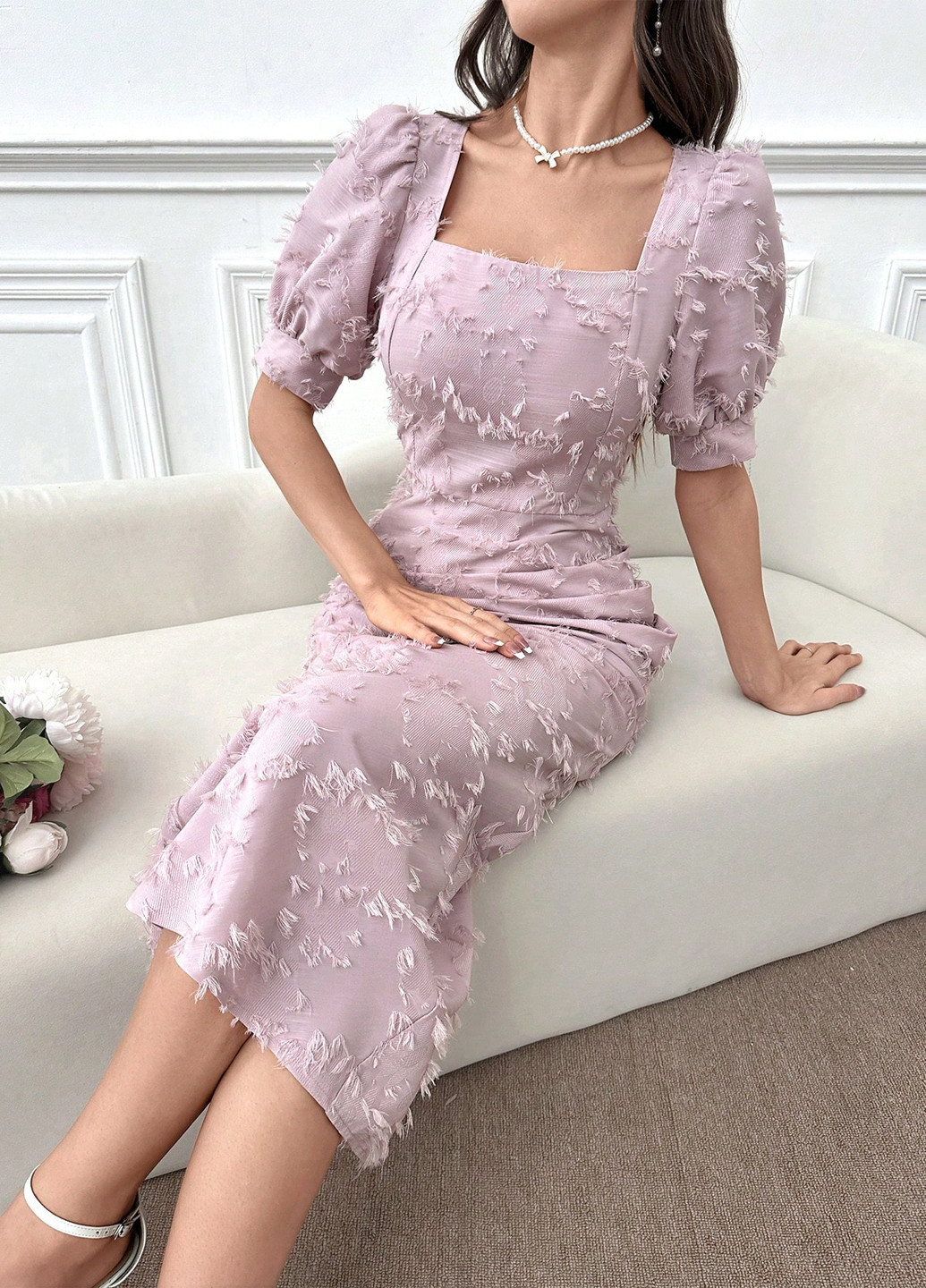 Світло-рожева кежуал сукня футляр SHEIN однотонна