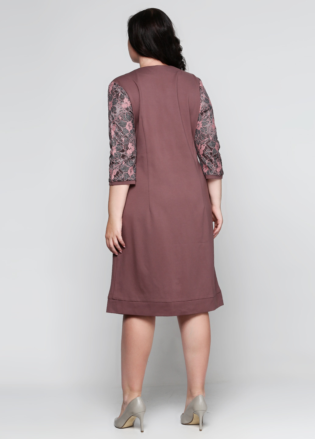 Розово-коричневое кэжуал платье Ut с цветочным принтом