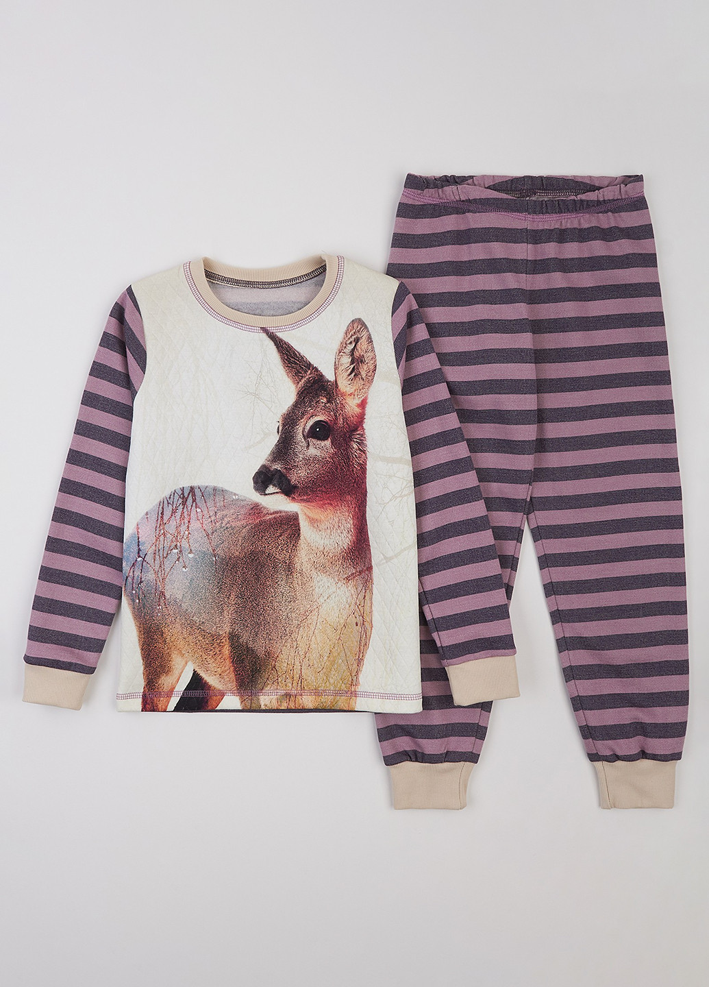 Комбинированная зимняя пижама (лонгслив, брюки) ArDoMi