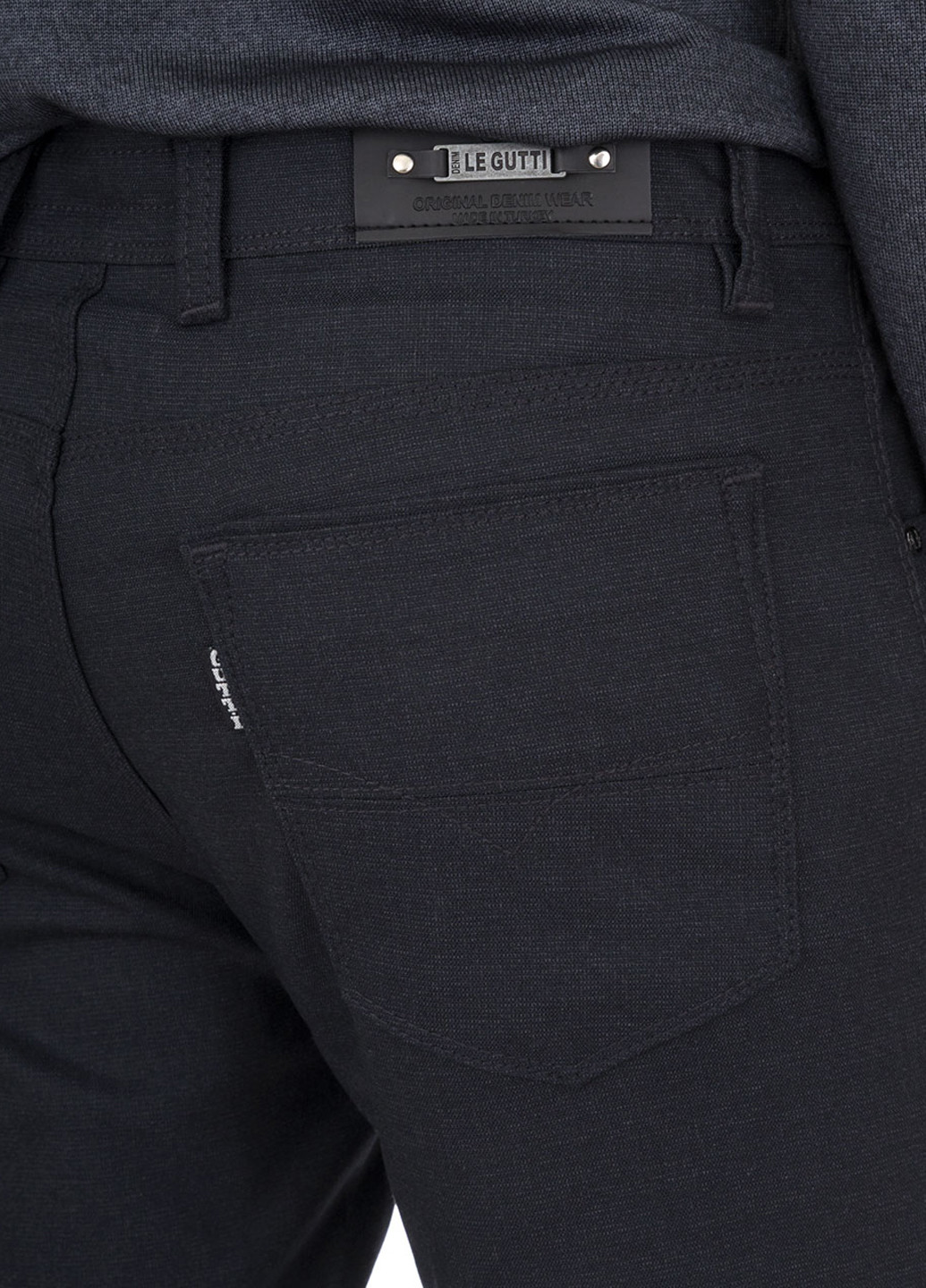Черные демисезонные прямые джинсы Le Gutti
