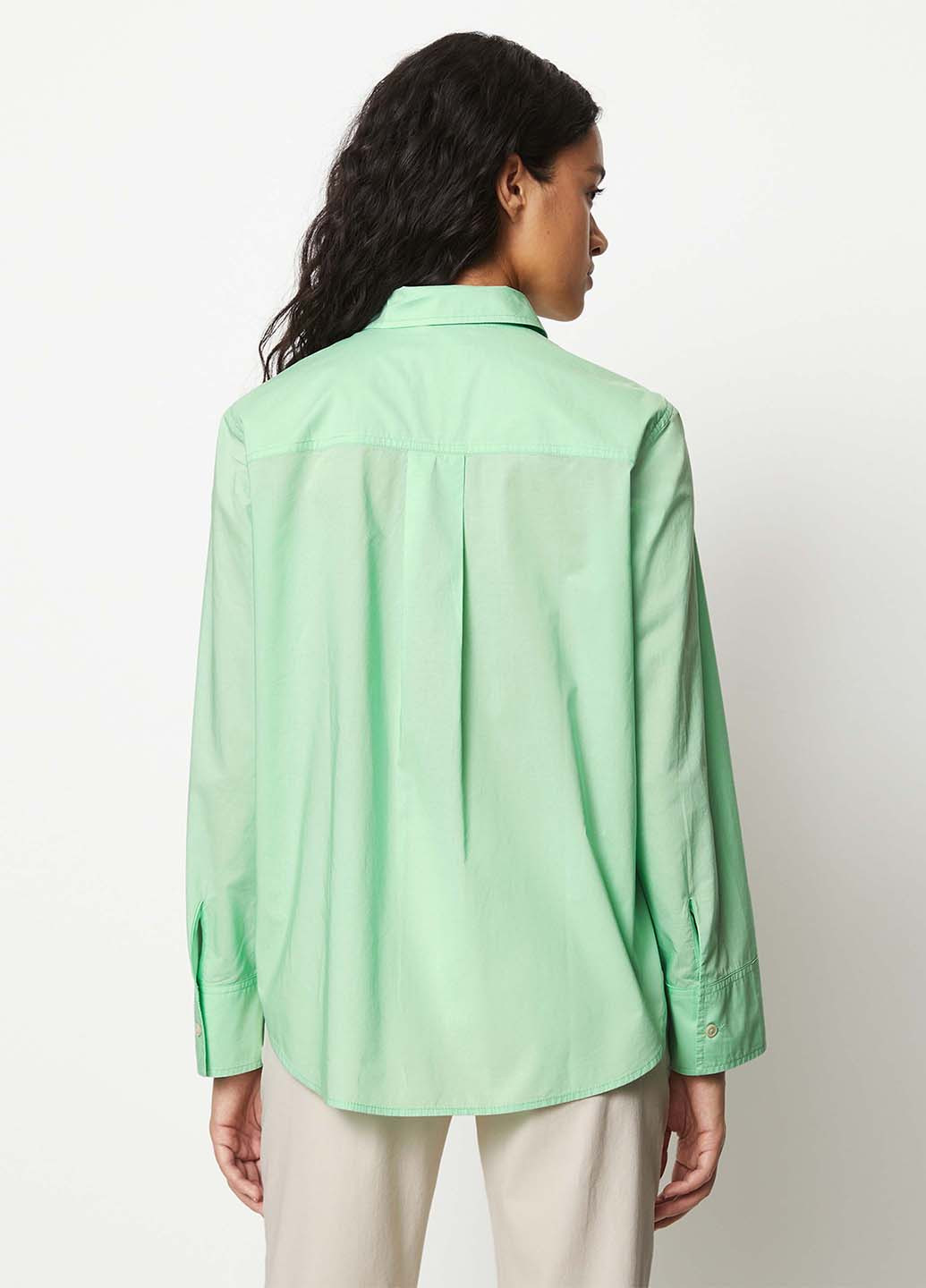 Мятная кэжуал рубашка однотонная Marc O'Polo