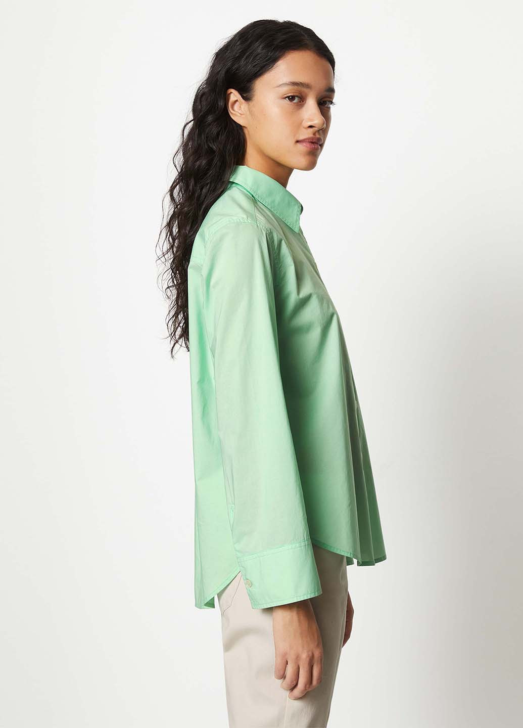 Мятная кэжуал рубашка однотонная Marc O'Polo