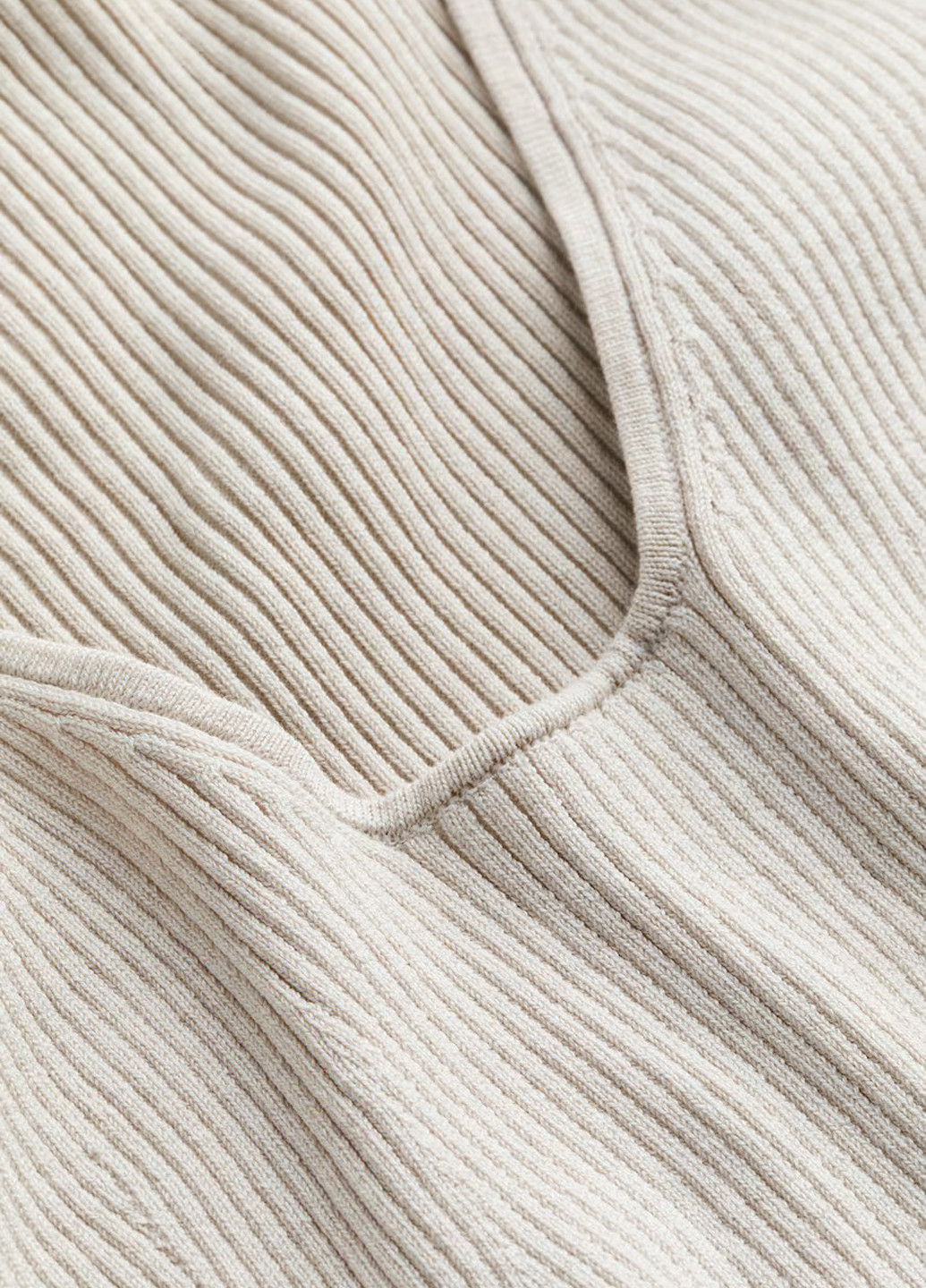 Бежевое кэжуал платье силуэтная H&M однотонное