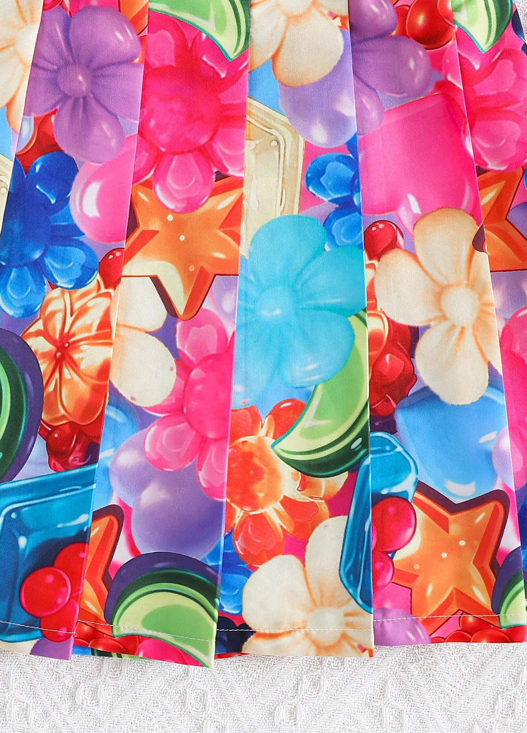 Разноцветная кэжуал с рисунком юбка SHEIN а-силуэта (трапеция)