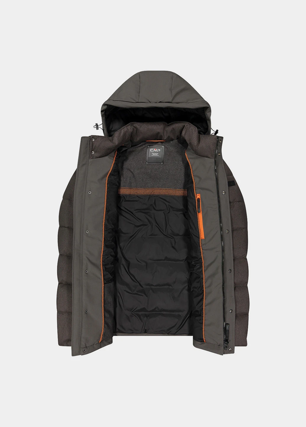 Сіра зимня куртка CMP JACKET ZIP HOOD MELANGE