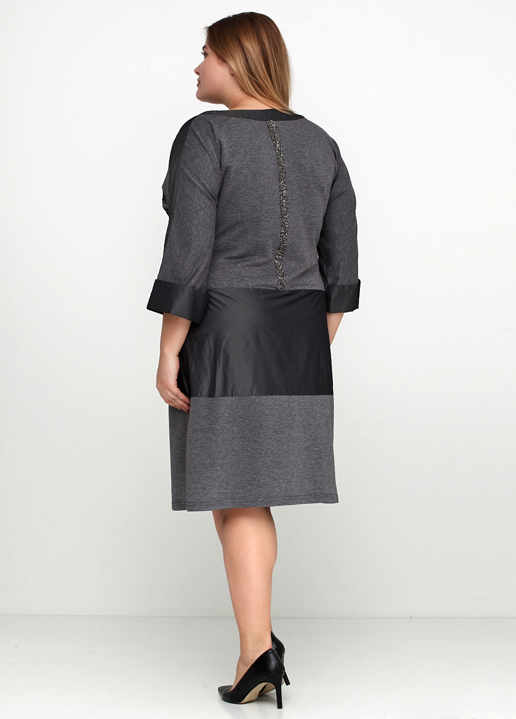 Темно-серое кэжуал платье Kapris меланжевое