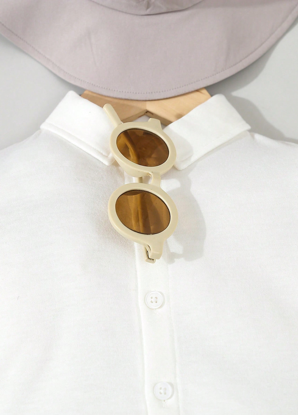 Комбинированный летний комплект (рубашка, шорты, панама) SHEIN