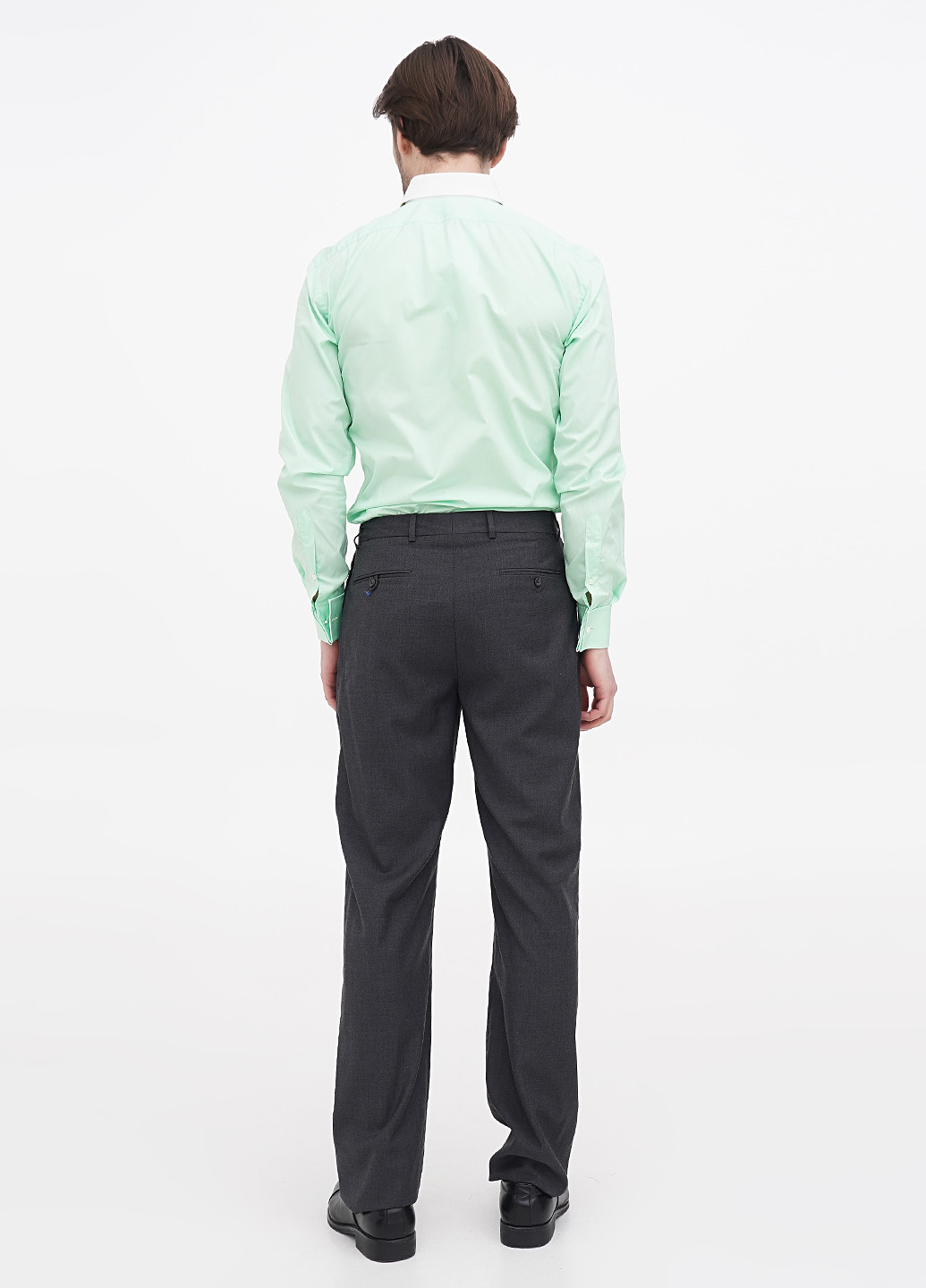 Темно-серые классические демисезонные прямые брюки Ralph Lauren