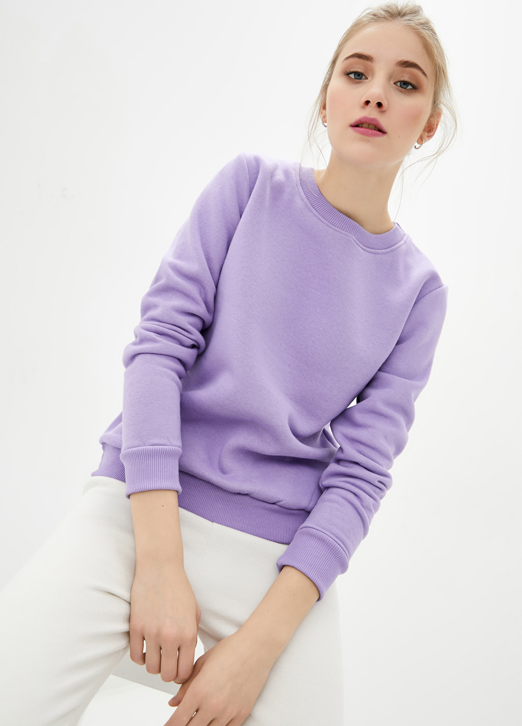 Лавандовий світшот Shik однотонний без декору (346456105)