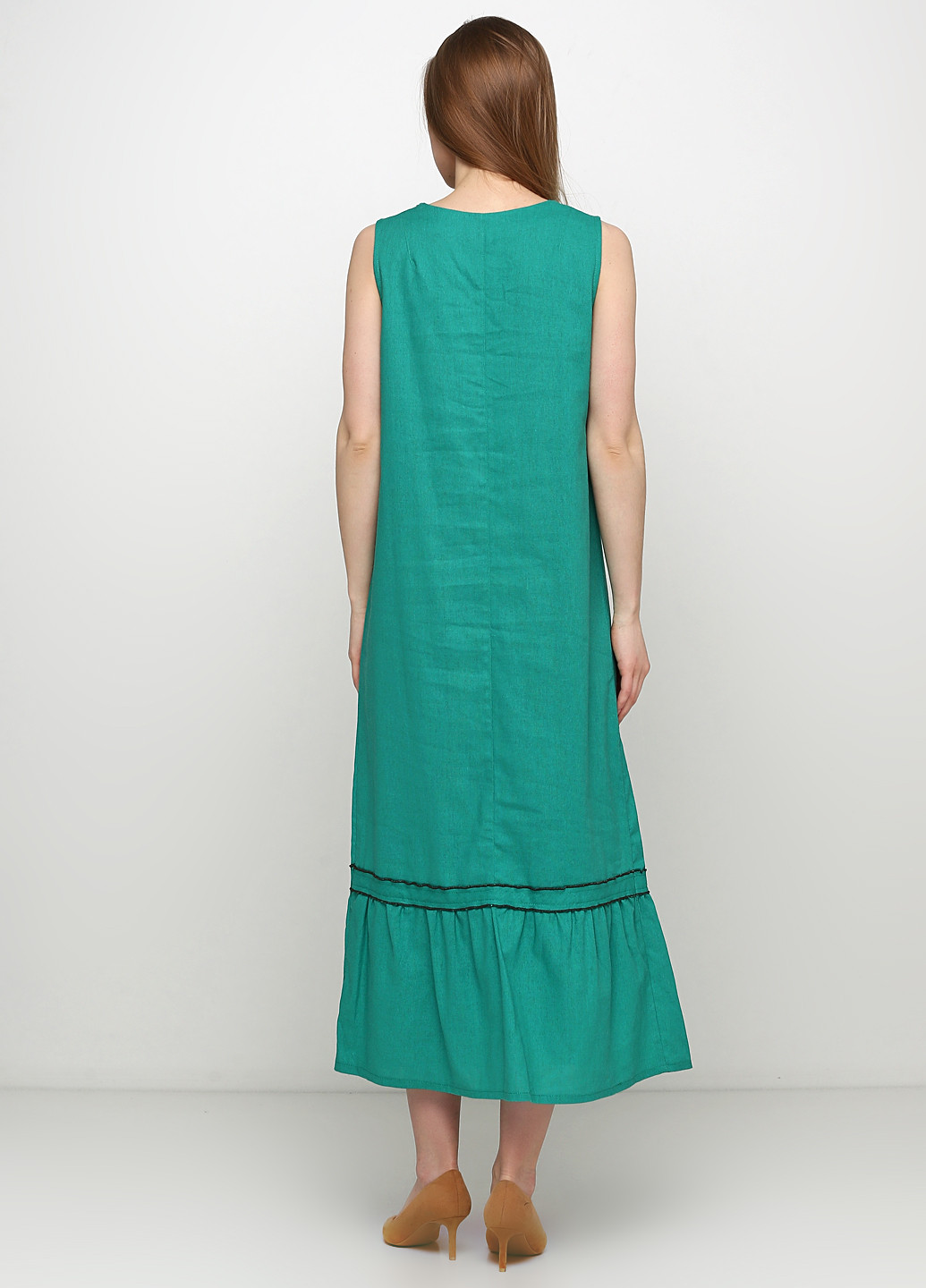 Зеленое кэжуал платье а-силуэт Ruta-S однотонное