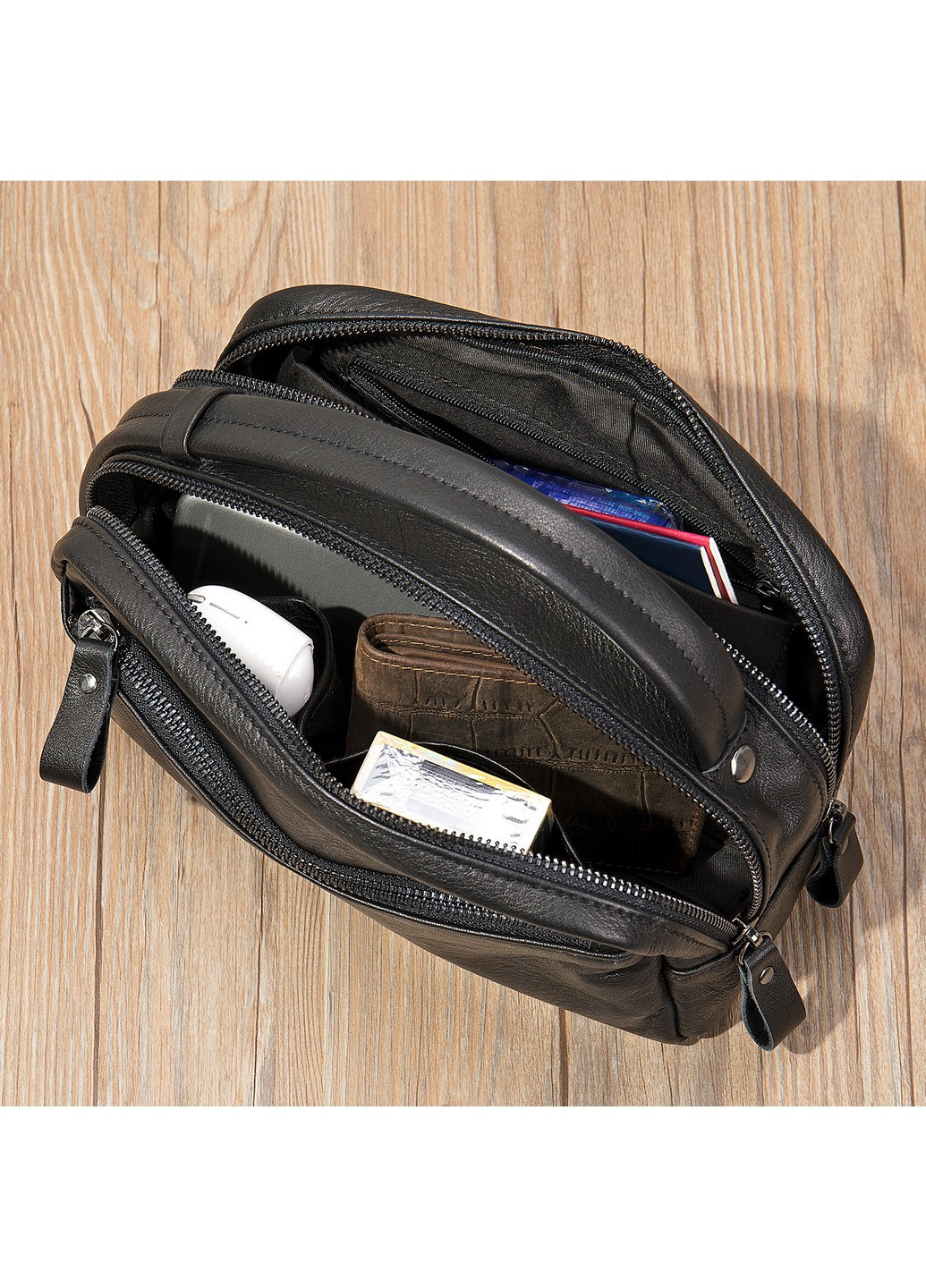 Барсетка кожаная Vintage (241229112)