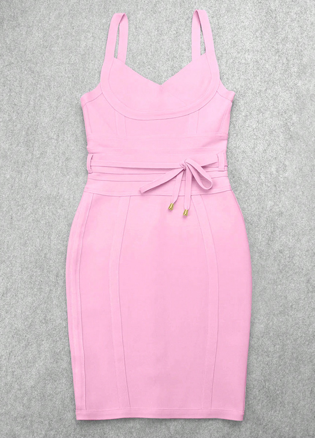 Світло-рожева кежуал сукня силуетна, бандажне SHEIN однотонна