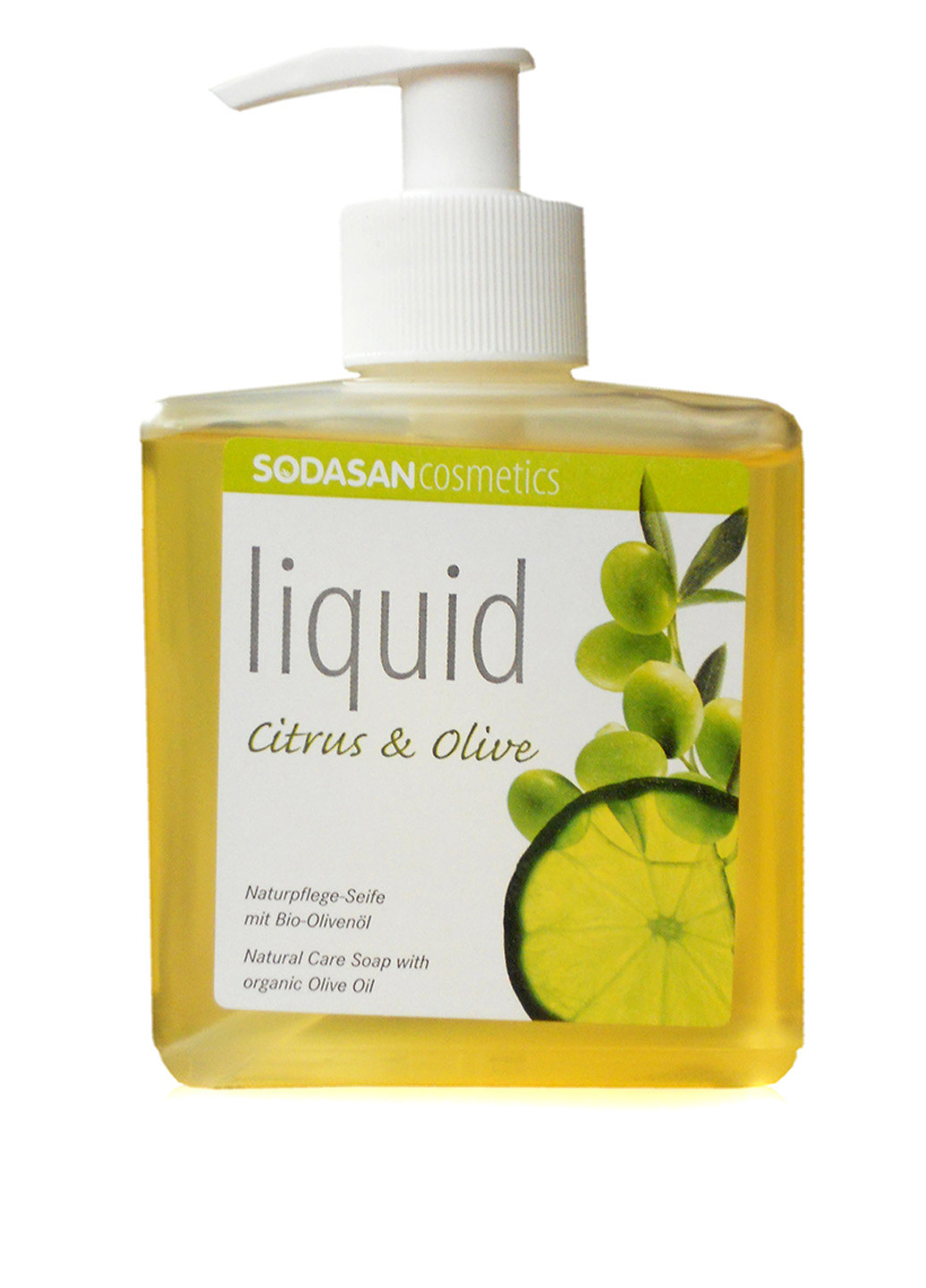 Органическое мыло Citrus-Olive жидкое, бактерицидное с цитрусовым и оливковым маслами, 0,3 л Sodasan (185402120)