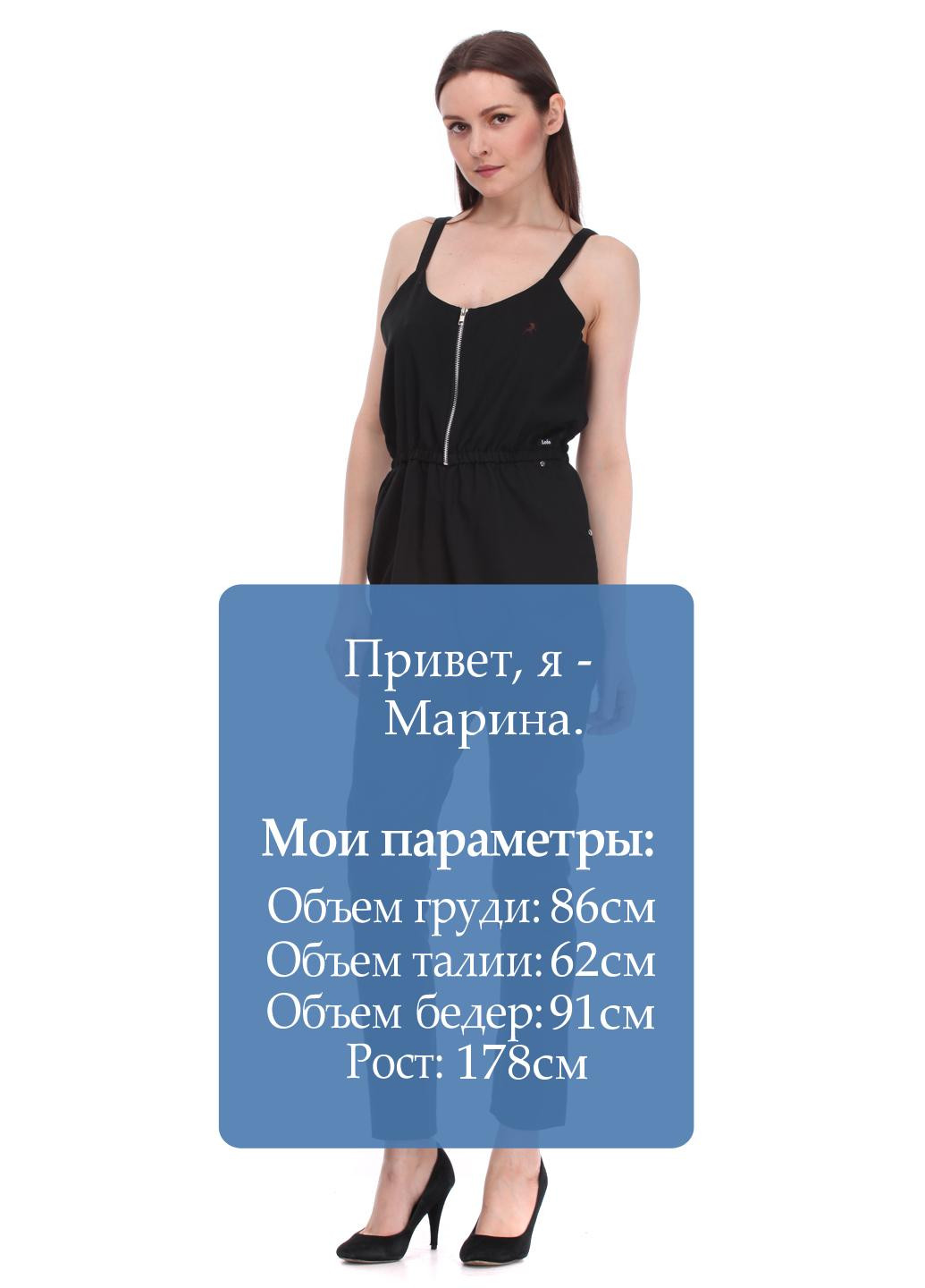 Комбинезон Lois комбинезон-брюки чёрный кэжуал