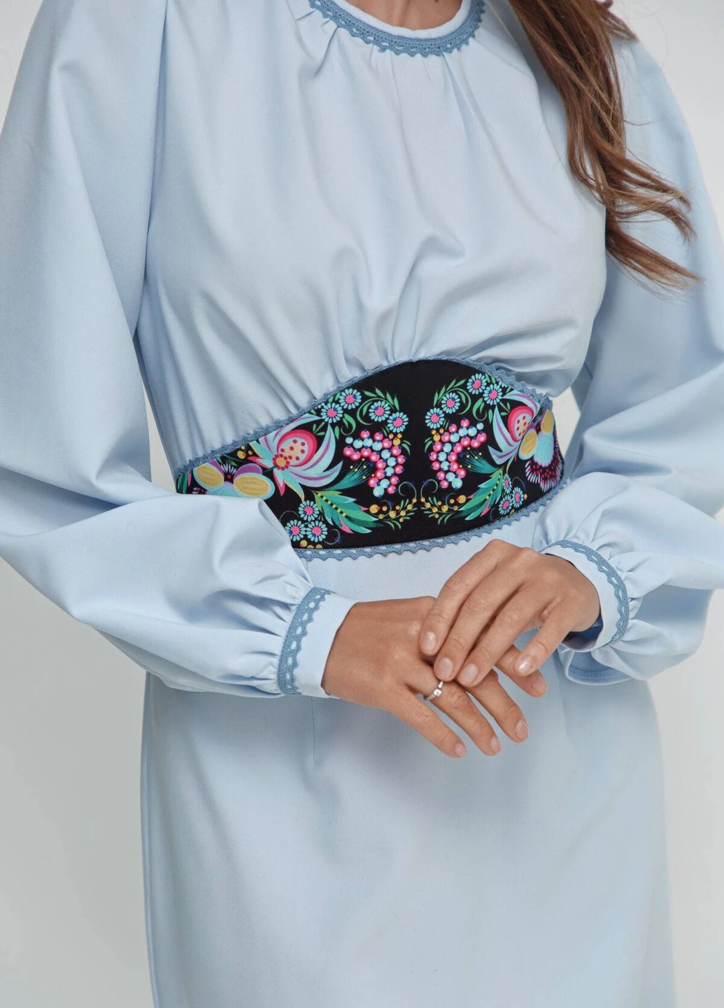 Блакитна сукня Nenka з орнаментом