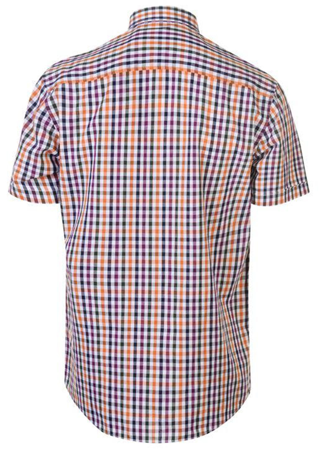 Бордовая кэжуал рубашка в клетку Pierre Cardin с коротким рукавом