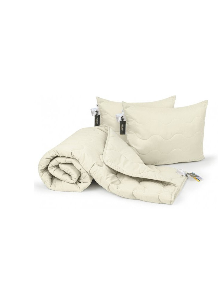 Ковдра Набір вовняний №1680 Eco Light Creamy Ковдра 172х205+ подушка (2200002656818) Mirson (254080511)