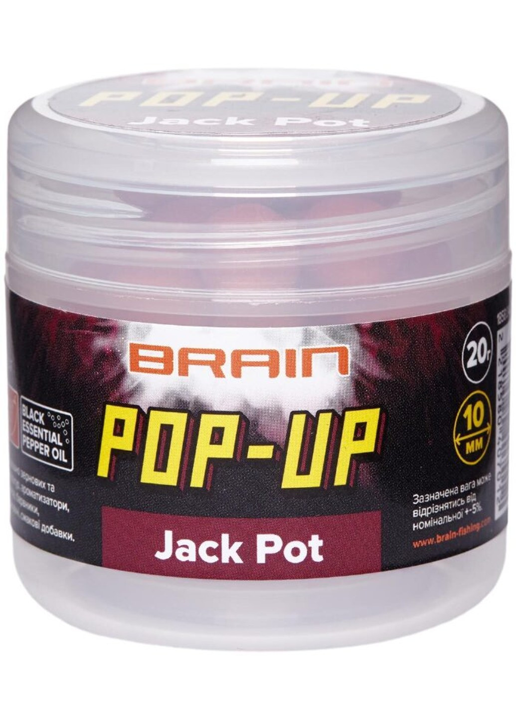 Бойли Pop-Up F1 Jack Pot (копчена ковбаса) 10mm 20g Brain (252648742)