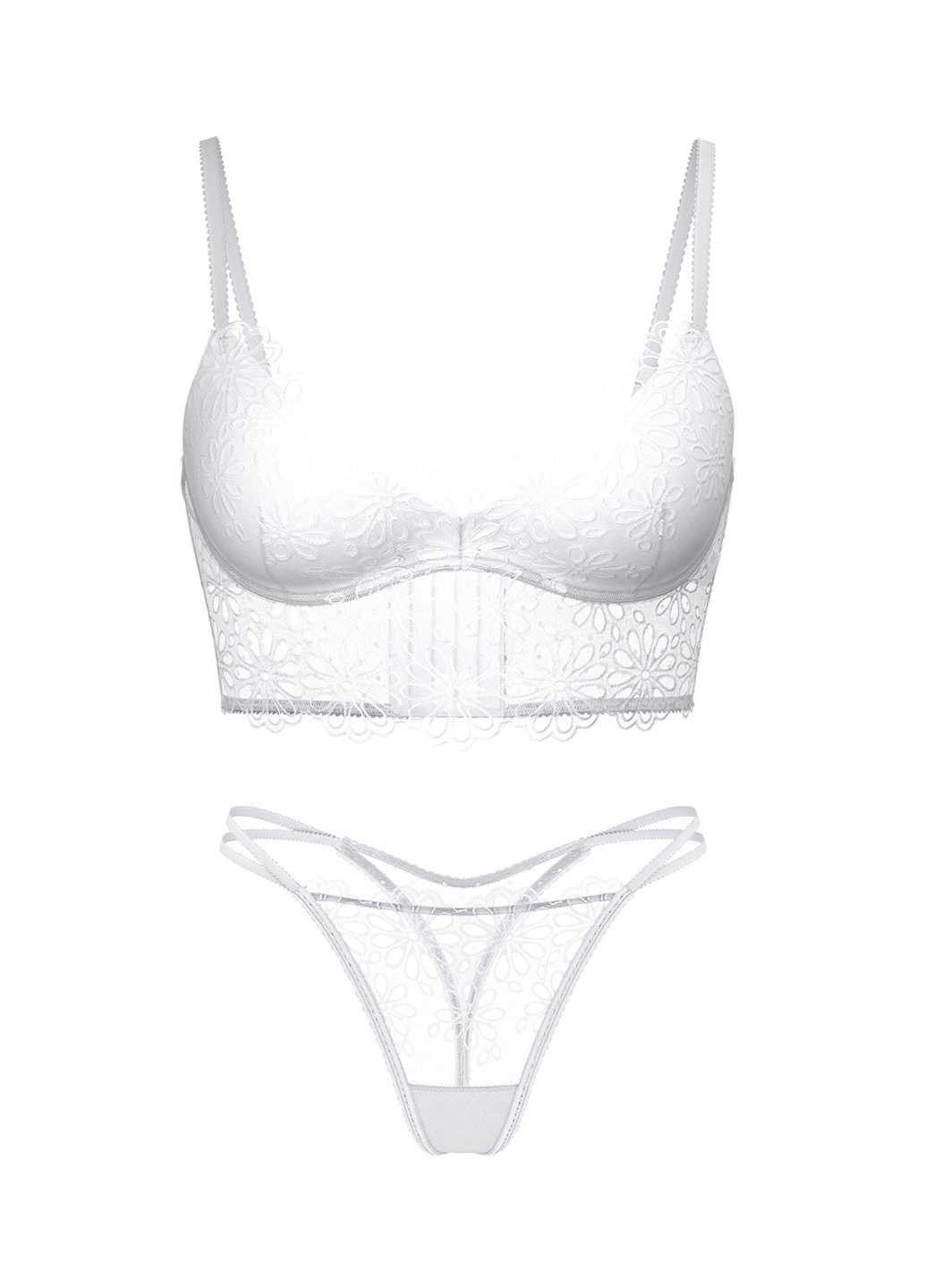 Білий демісезонний комплект (бюстгальтер, трусики) Victoria's Secret