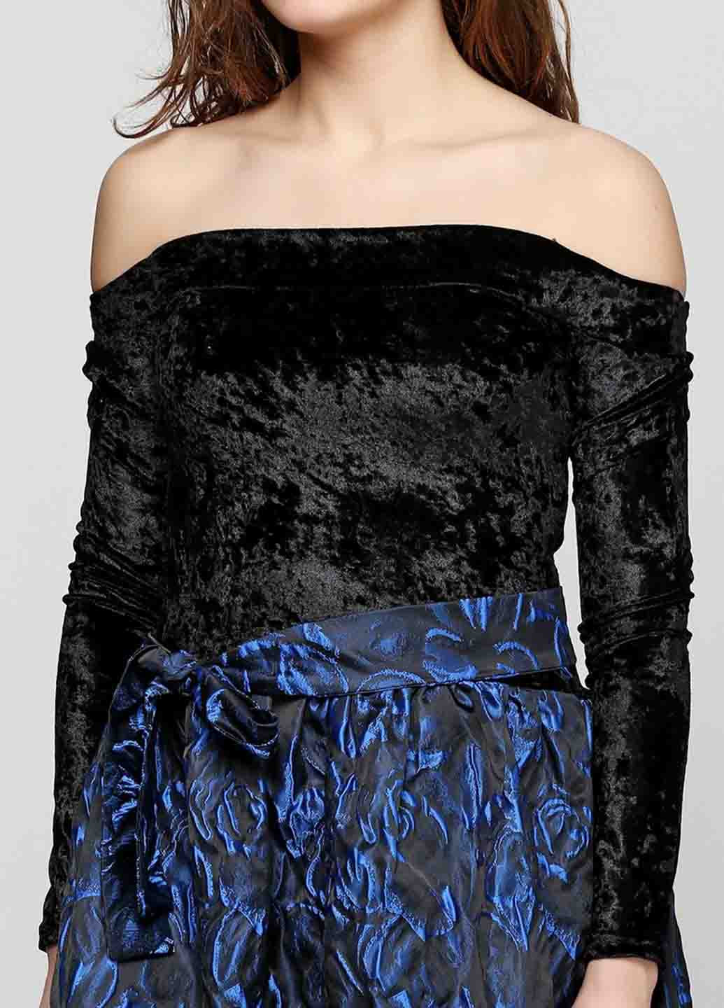 Темно-синее кэжуал платье Modna Anka с рисунком