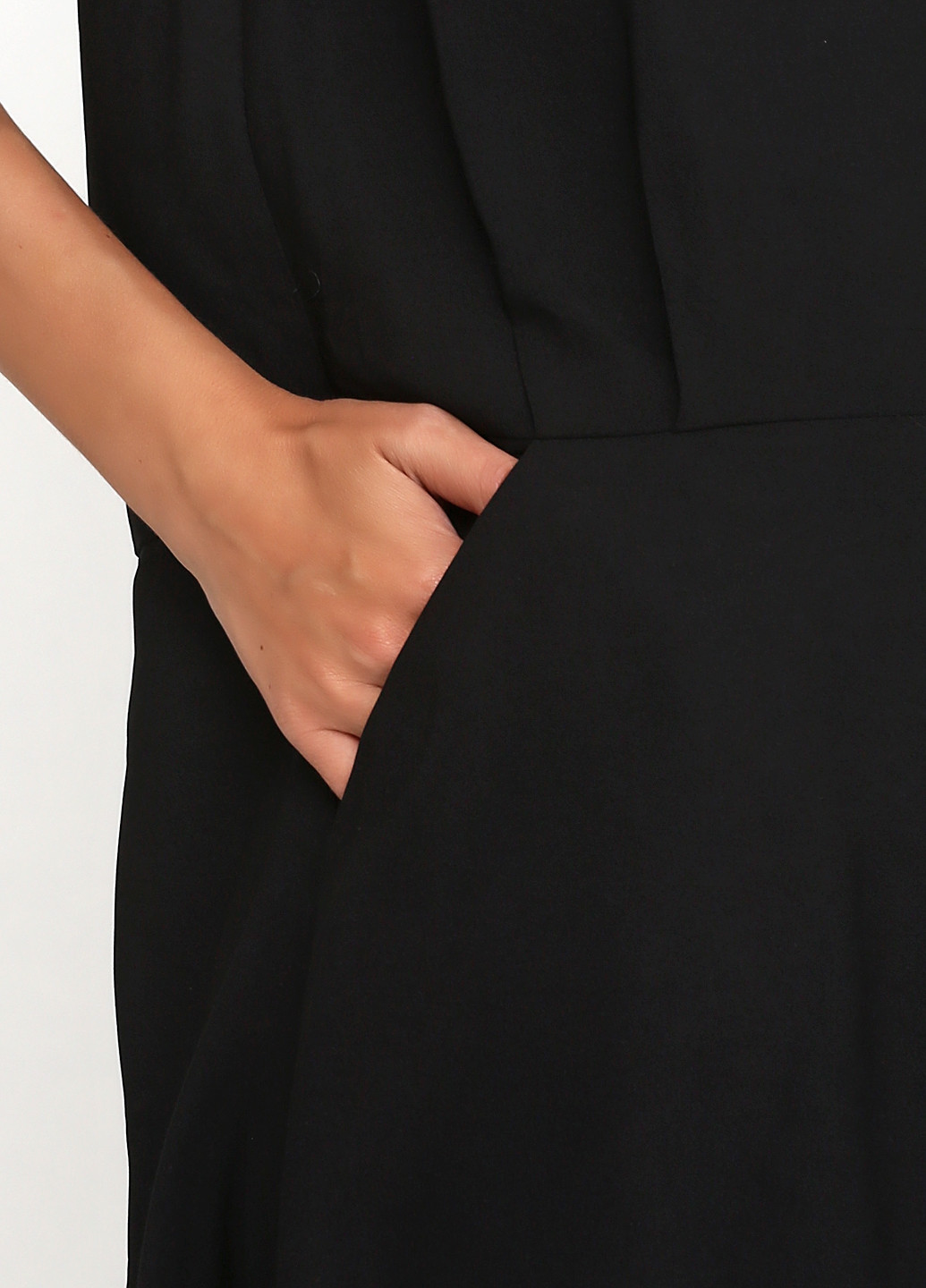 Черное кэжуал платье а-силуэт Pieszak однотонное