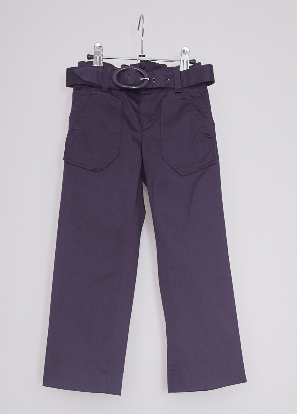 Темно-фиолетовые кэжуал демисезонные прямые брюки Nolita