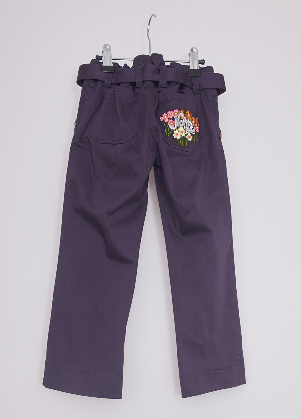 Темно-фиолетовые кэжуал демисезонные прямые брюки Nolita