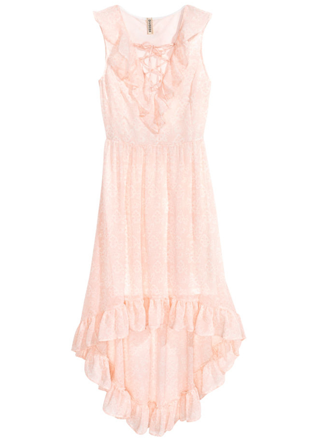 Розово-лиловое кэжуал платье а-силуэт H&M однотонное