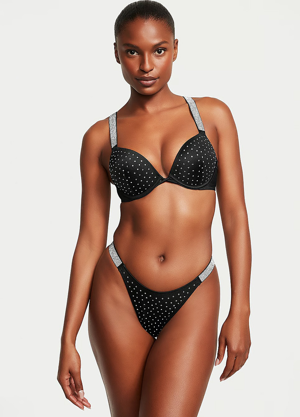 Черный летний купальник (лиф, трусики) раздельный Victoria's Secret