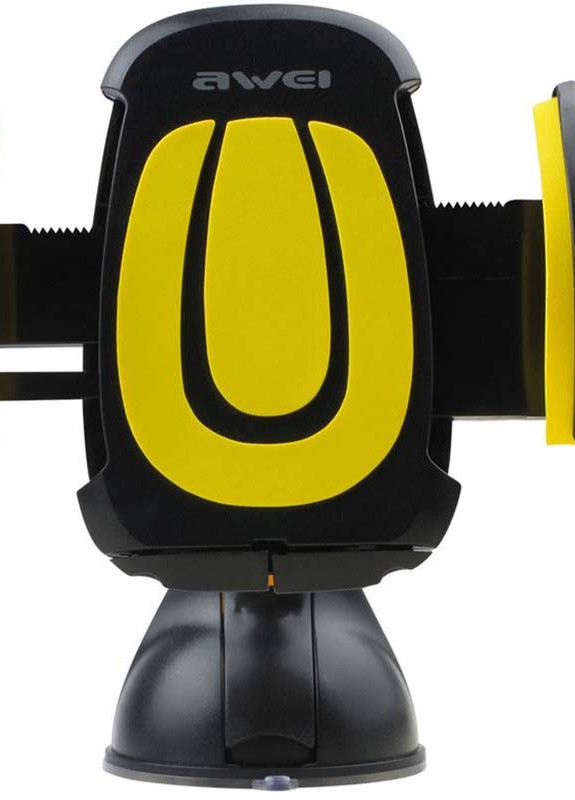Автотримач X7 Car Mobile Holder With Suction Cup Black/Yellow Awei (225785913)