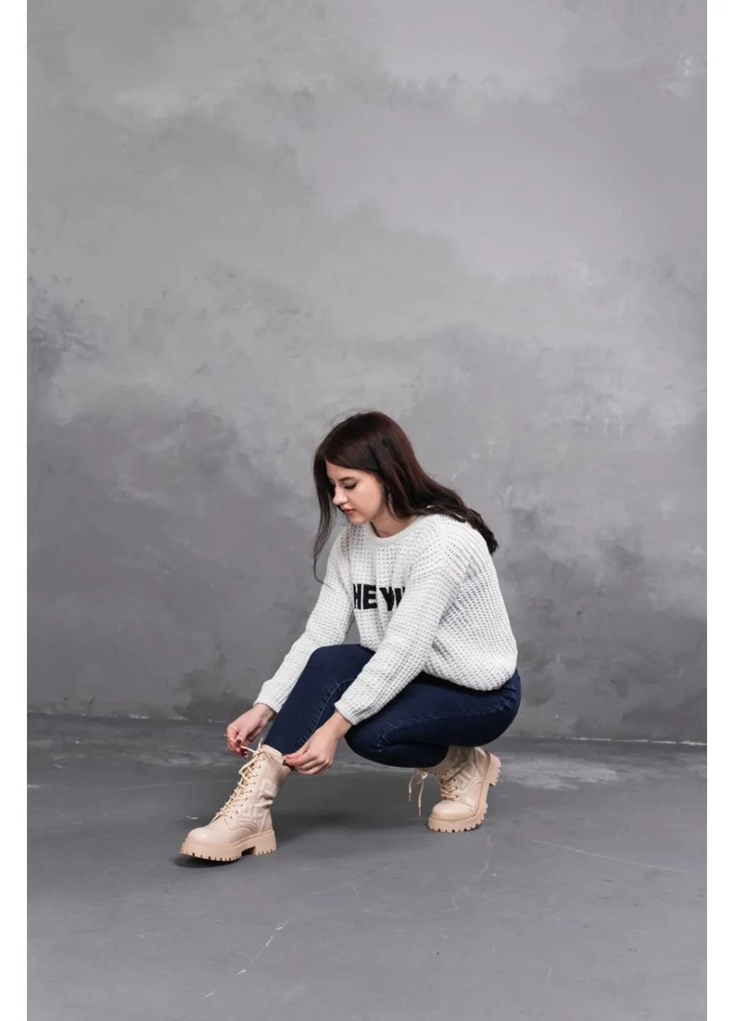 Черевики жіночі Horseshoe 3367 39 25 см Бежевий Fashion (253791891)