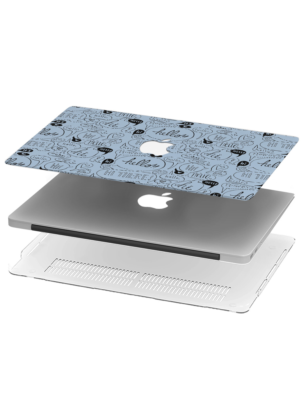 Чехол пластиковый для Apple MacBook Pro Retina 15 A1398 Привет (Hello) (6353-1663) MobiPrint (218508541)