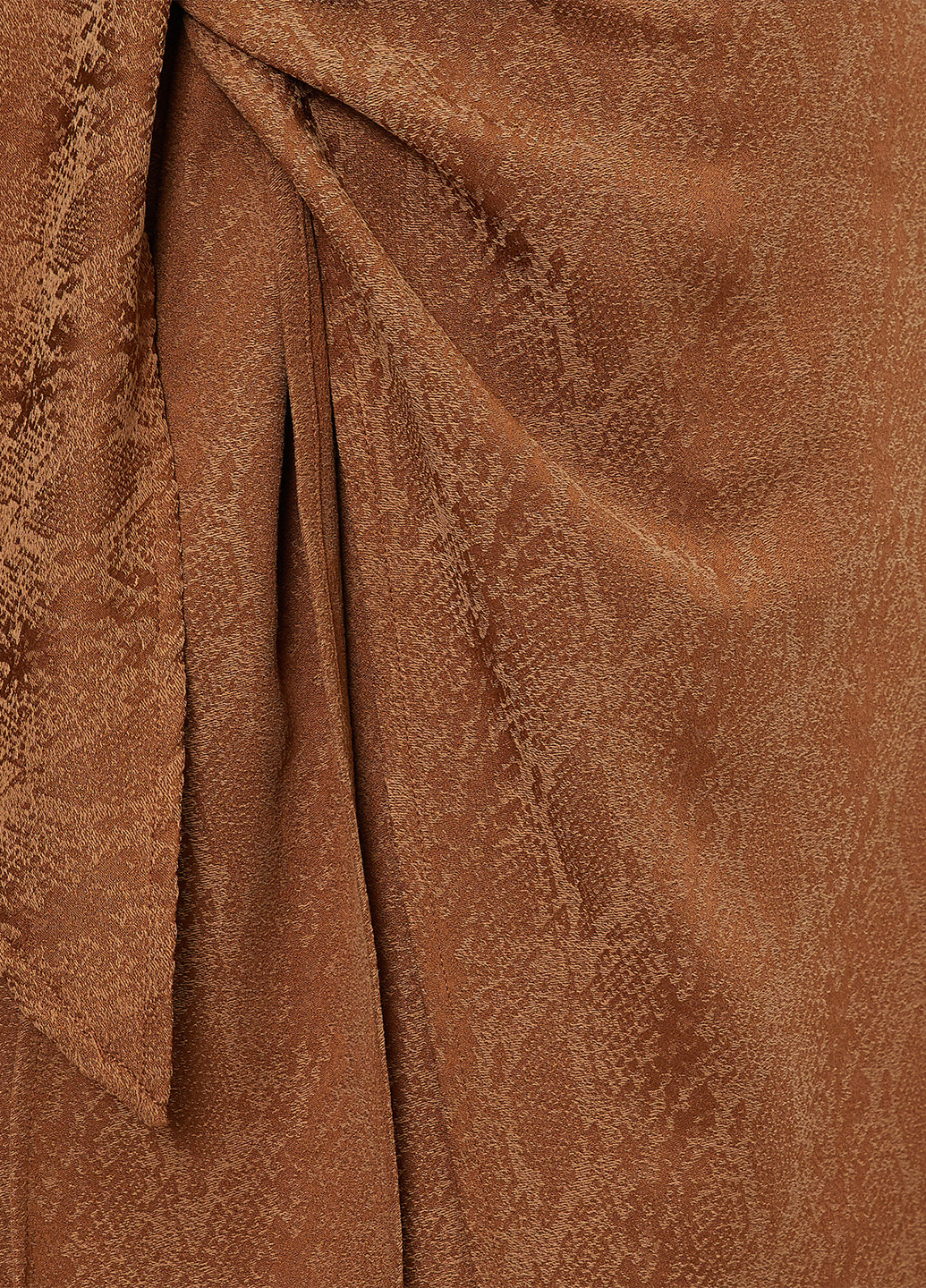 Светло-коричневая кэжуал с геометрическим узором юбка KOTON на запах
