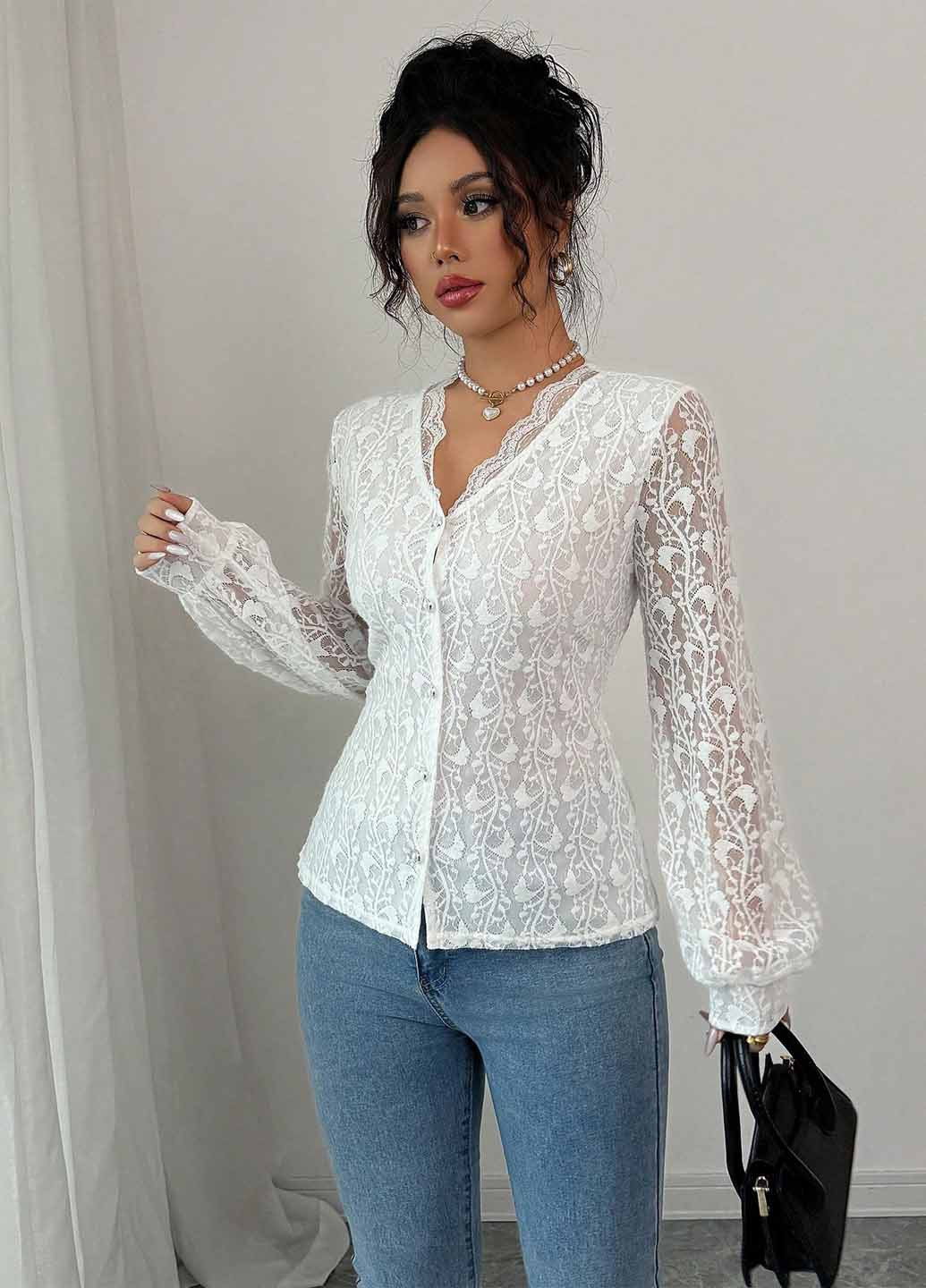 Белая блуза SHEIN