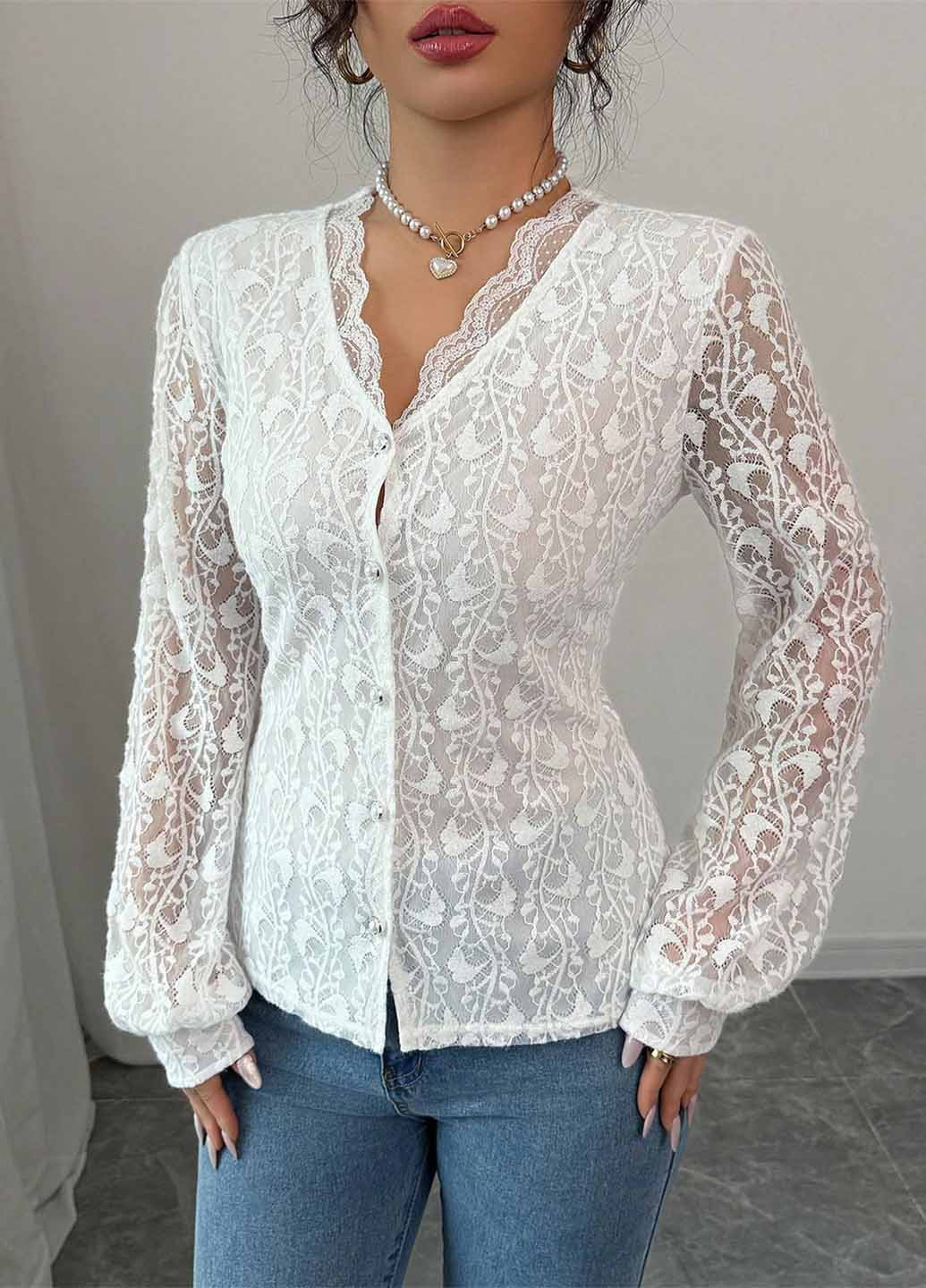 Белая блуза SHEIN