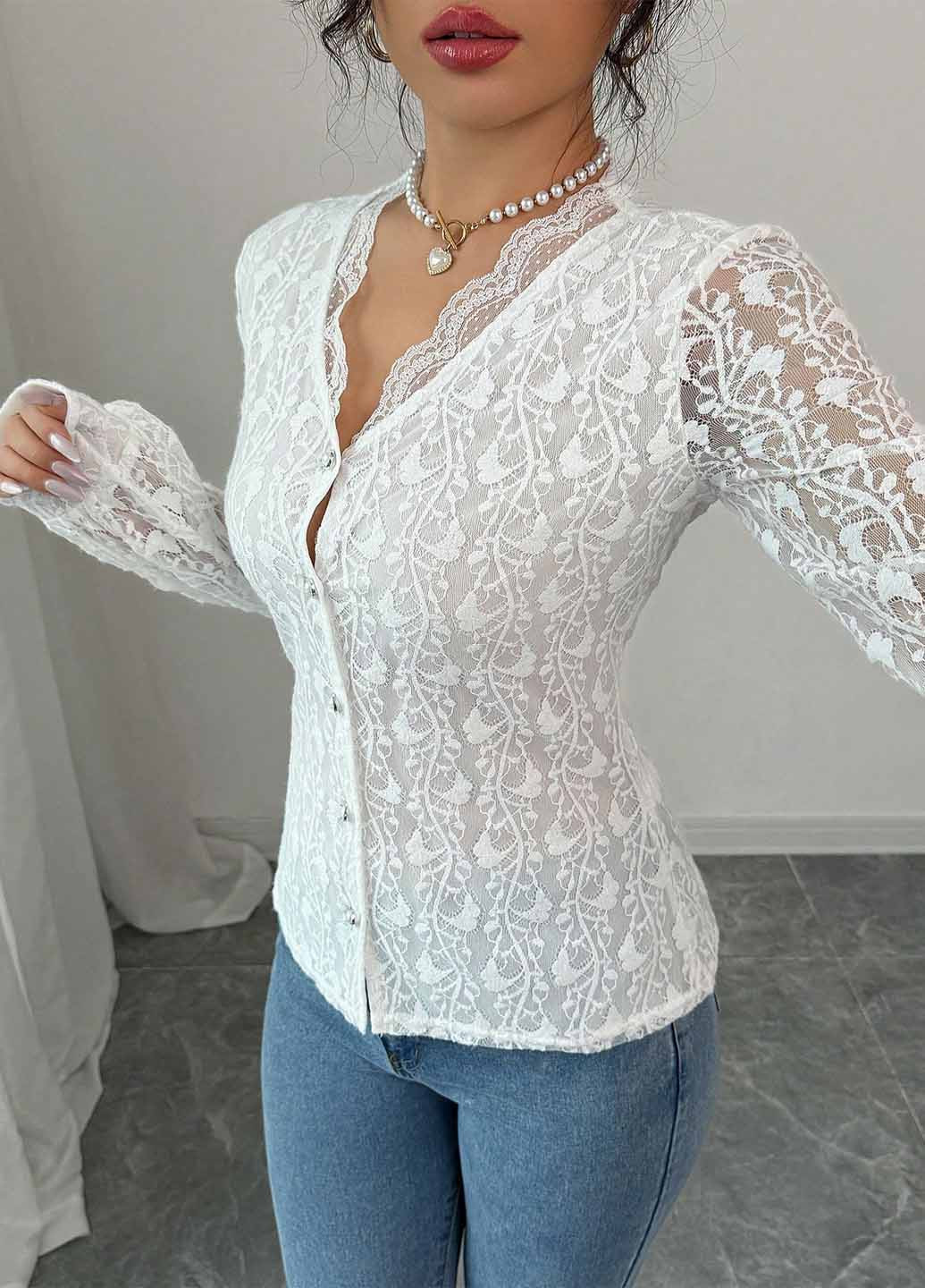 Белая блуза SHEIN